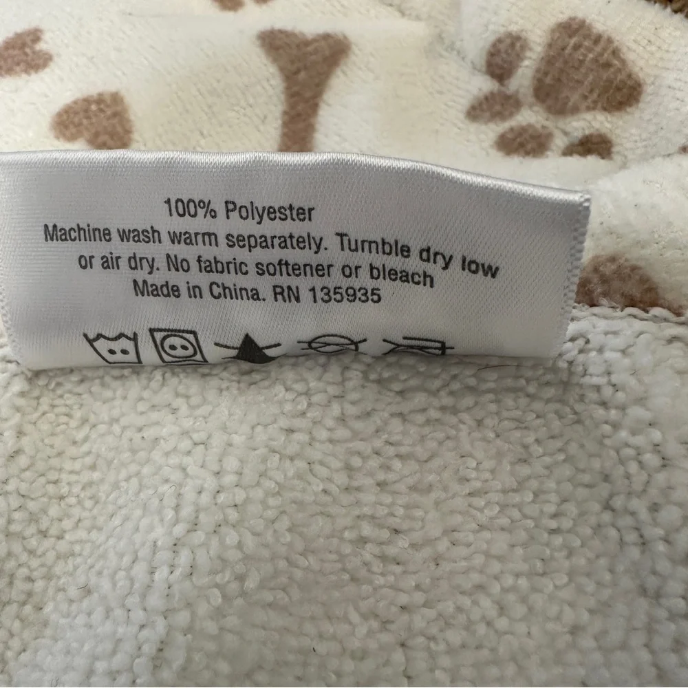 Dog Bone and Paw Print microfiber towel